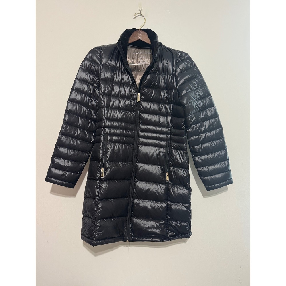 Andrew‎ Marc Womens Black Packable Lightweight Down Puffer Coat PL51L775 Size S